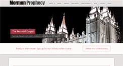 Desktop Screenshot of mormonprophecy.com