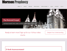 Tablet Screenshot of mormonprophecy.com